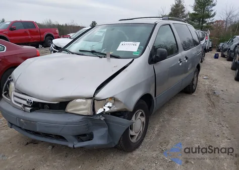 2001 Toyota Sienna Le z USA, uszkodzony, nr VIN 4T3ZF13C51U340999